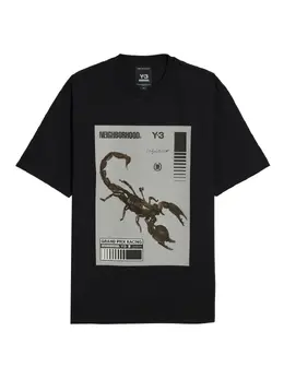 Y-3: Чёрная футболка 