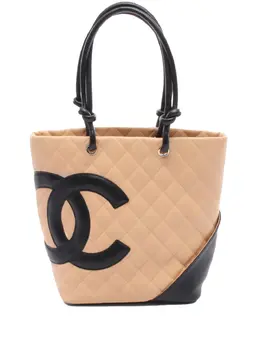 CHANEL Pre-Owned: Коричневая сумка-шоппер 