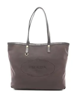 Prada Pre-Owned: Тёмная сумка-шоппер 
