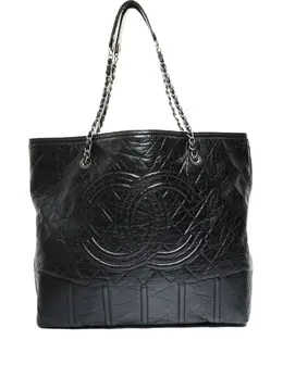 CHANEL Pre-Owned: Чёрная сумка-шоппер 