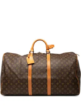 Louis Vuitton Pre-Owned: Коричневая дорожная сумка 