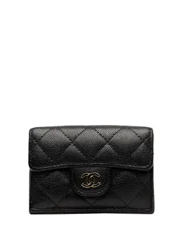 CHANEL Pre-Owned: Чёрный картхолдер 
