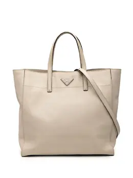 Prada Pre-Owned: Коричневая сумка-шоппер 