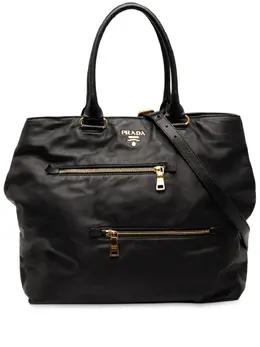 Prada Pre-Owned: Чёрная сумка-шоппер 