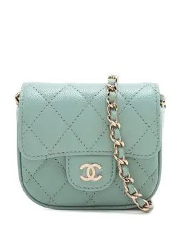 CHANEL Pre-Owned: Голубой клатч 