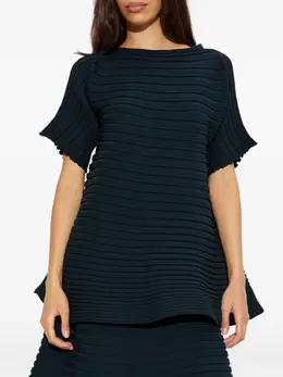 Pleats Please Issey Miyake: Голубая блуза 