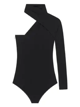 Courrèges: Чёрный боди 