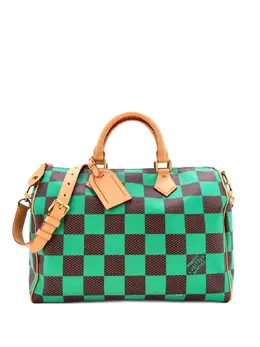 Louis Vuitton Pre-Owned: Зелёная сумка 