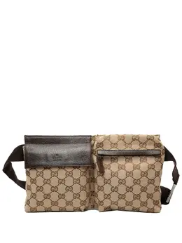 Gucci Pre-Owned: Коричневая поясная сумка 