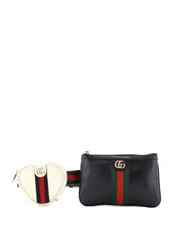 Gucci Pre-Owned: Чёрная поясная сумка 