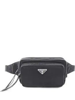 Prada Pre-Owned: Чёрная поясная сумка 