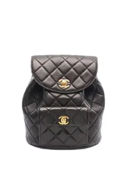 CHANEL Pre-Owned: Чёрный рюкзак 