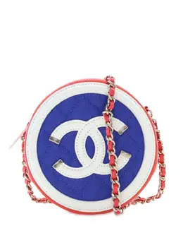 CHANEL Pre-Owned: Голубая сумка через плечо 