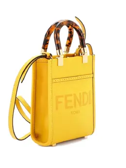 Fendi Pre-Owned: Жёлтая сумка-шоппер 