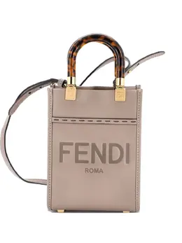 Fendi Pre-Owned: Коричневая сумка-шоппер 