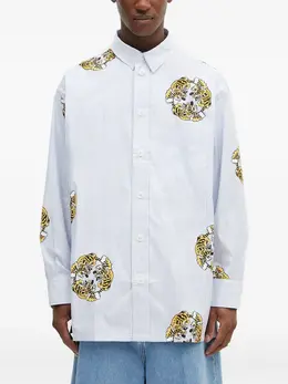 Kenzo: Рубашка  Tiger в полоску