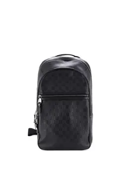 Louis Vuitton Pre-Owned: Чёрный рюкзак 