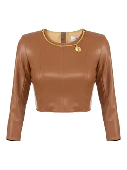 Elisabetta Franchi: Коричневый топ 