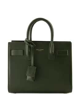Saint Laurent: Зелёная сумка-шоппер  Sac de Jour