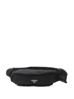 Prada Pre-Owned: Чёрная поясная сумка 