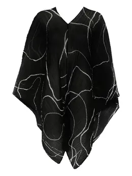 Pleats Please Issey Miyake: Чёрная блуза 