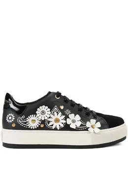 Kurt Geiger London: Чёрные кроссовки 