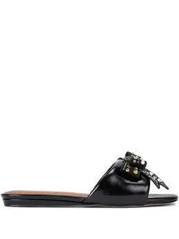 Kurt Geiger London: Чёрные сандалии 