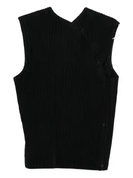 Homme Plissé Issey Miyake: Чёрный жилет 