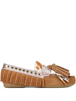 Kurt Geiger London: Коричневые лоферы 