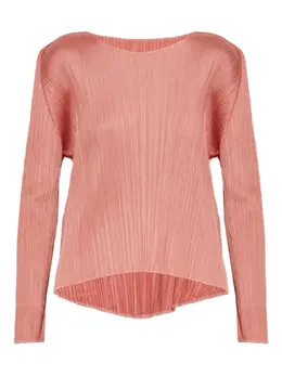 Pleats Please Issey Miyake: Светлая футболка 