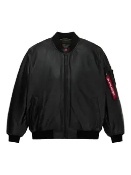 Alpha Industries: Кожаная куртка 