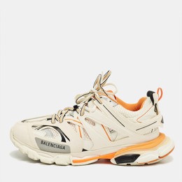 Balenciaga: Белые кроссовки  Track
