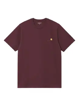 Carhartt WIP: Бордовая футболка  American