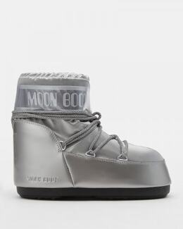 Moon Boot: Серебристые ботинки 