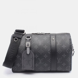 Louis Vuitton: Чёрная сумка  Keepall