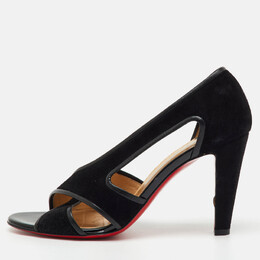 Christian Louboutin: Чёрные босоножки 