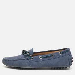 Tod's: Голубые мокасины  Gommino