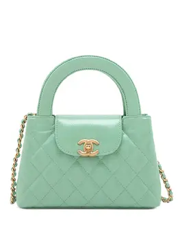 CHANEL Pre-Owned: Зелёная сумка-шоппер 