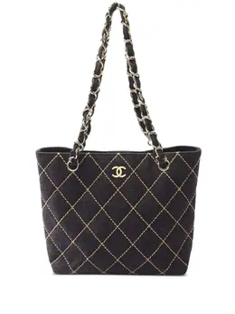 CHANEL Pre-Owned: Серая сумка-шоппер 