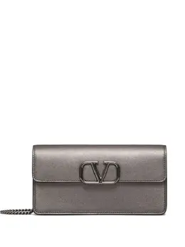 Valentino Garavani: Серебристый клатч 