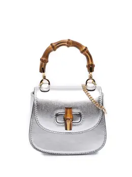 Gucci Pre-Owned: Серебристая сумка на руку 