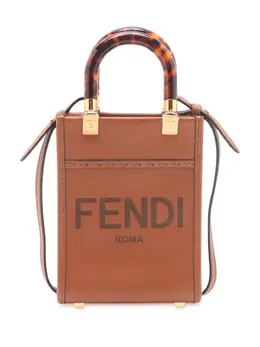 Fendi Pre-Owned: Коричневая сумка-шоппер 