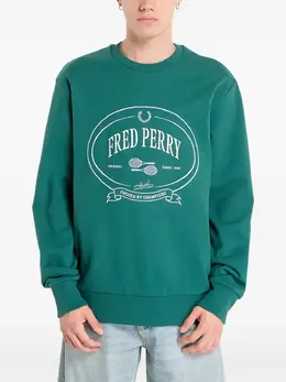 Fred Perry: Зелёный свитшот 